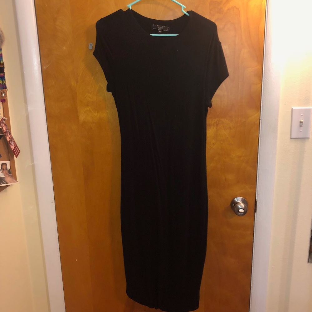 body con black skin tight dress